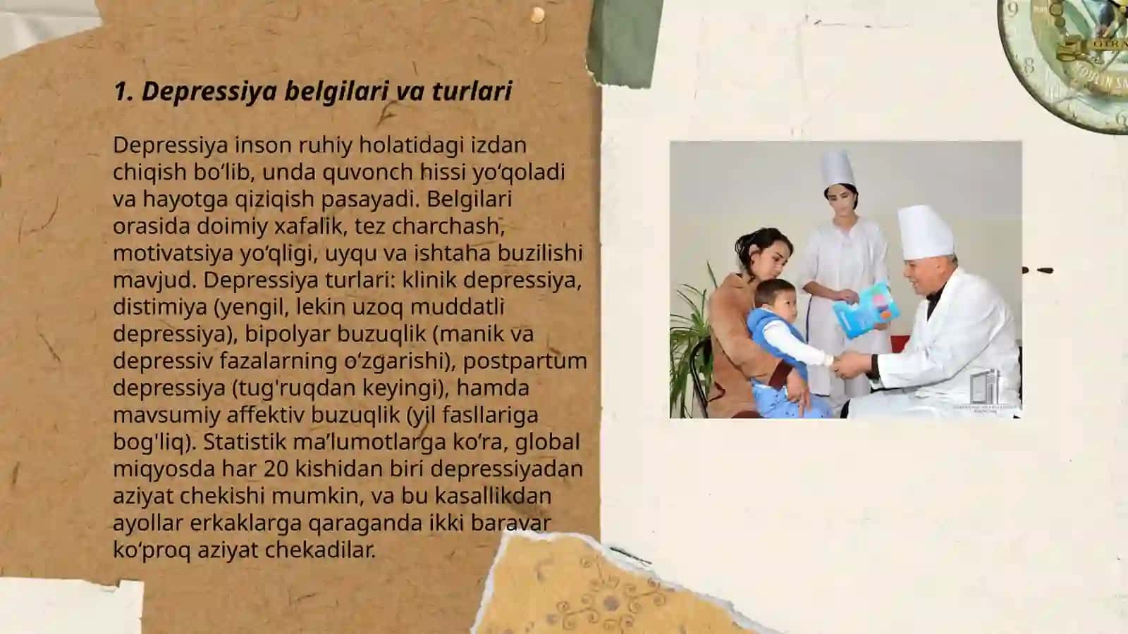 Depressiya belgilari va turlari 3