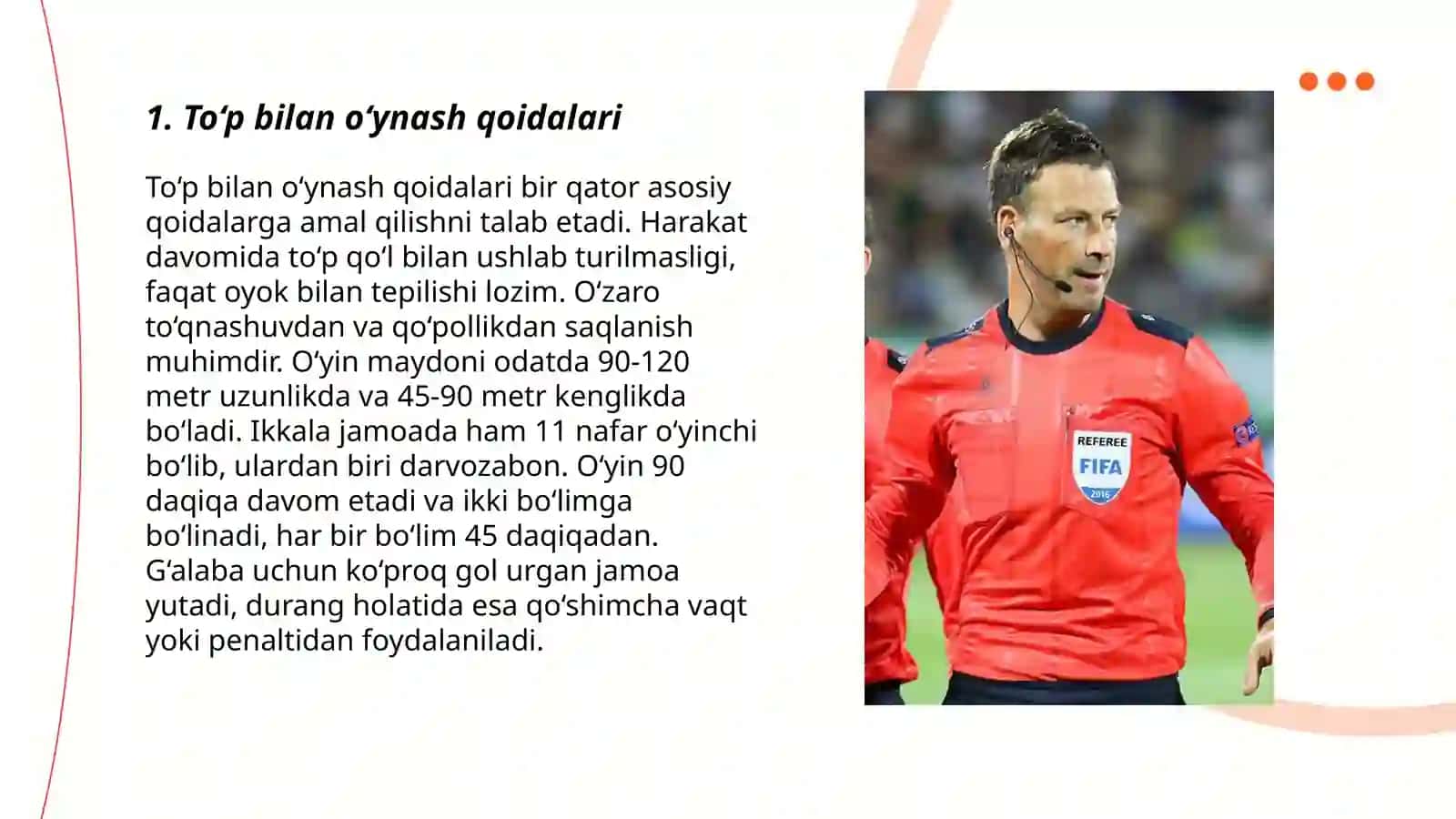 Futbol o’yin qoidalari 3