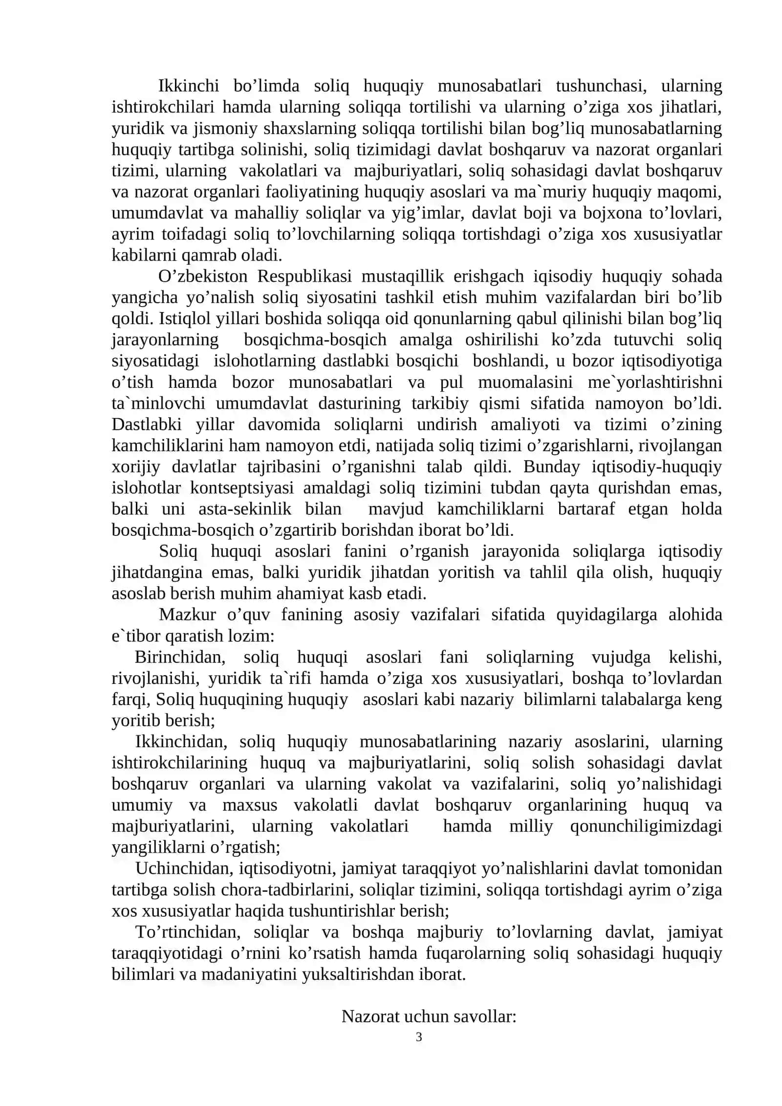 Soliq huquqi asoslari ma'ruzalar 3