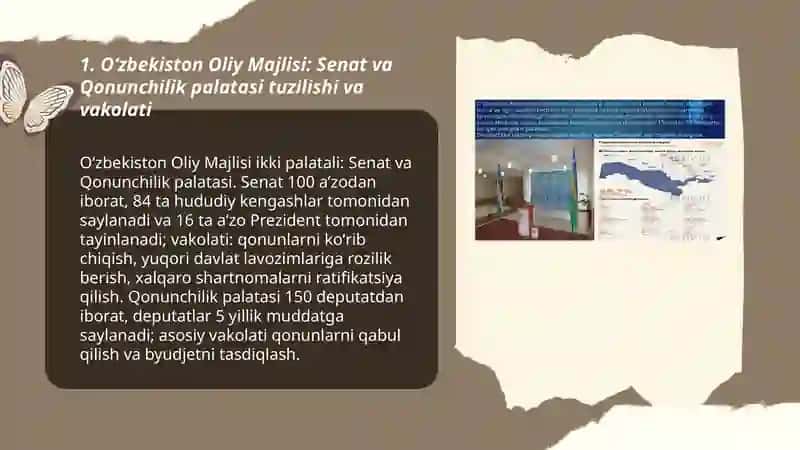 Oʻzbekistonda parlament va saylov tizimi, undagi islohotlar 3