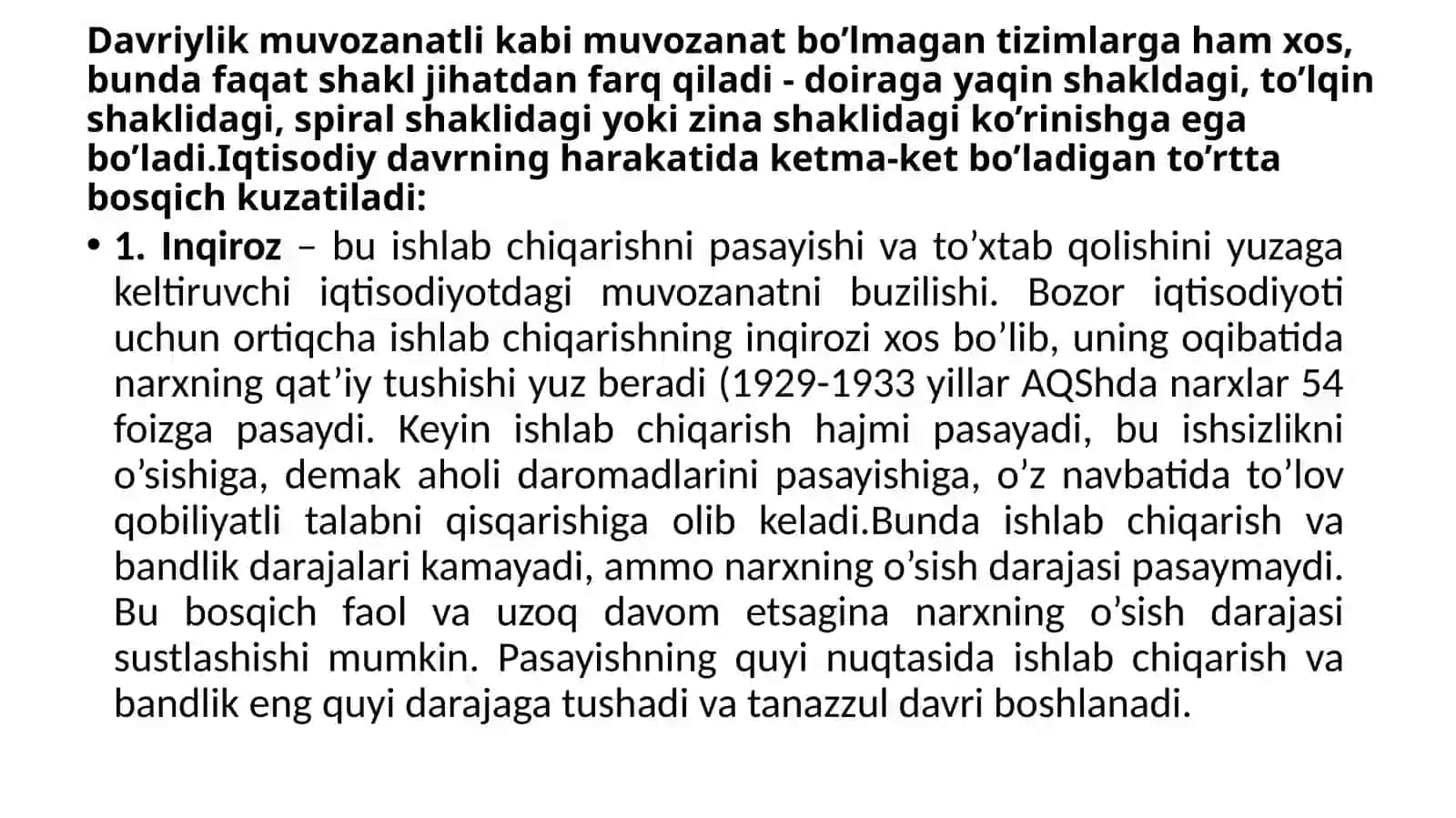 REALIQTISODIY DAVRLAR NAZARIYASI 3