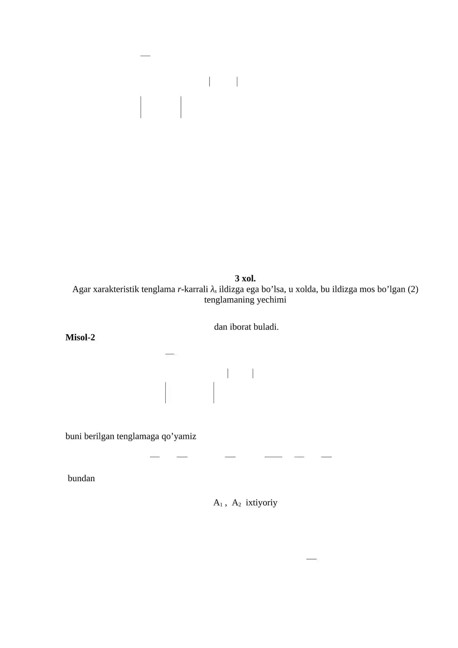Matritsali differensial tenglamalarni integrallash 3