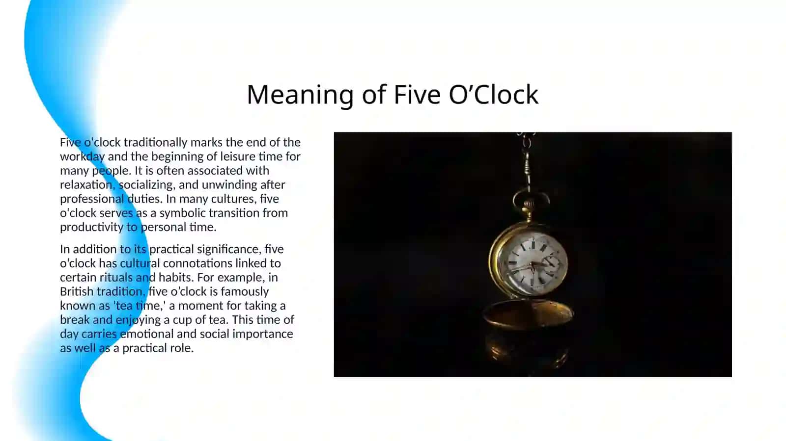SHALL WE SAY FIVE O’CLOCK? 3