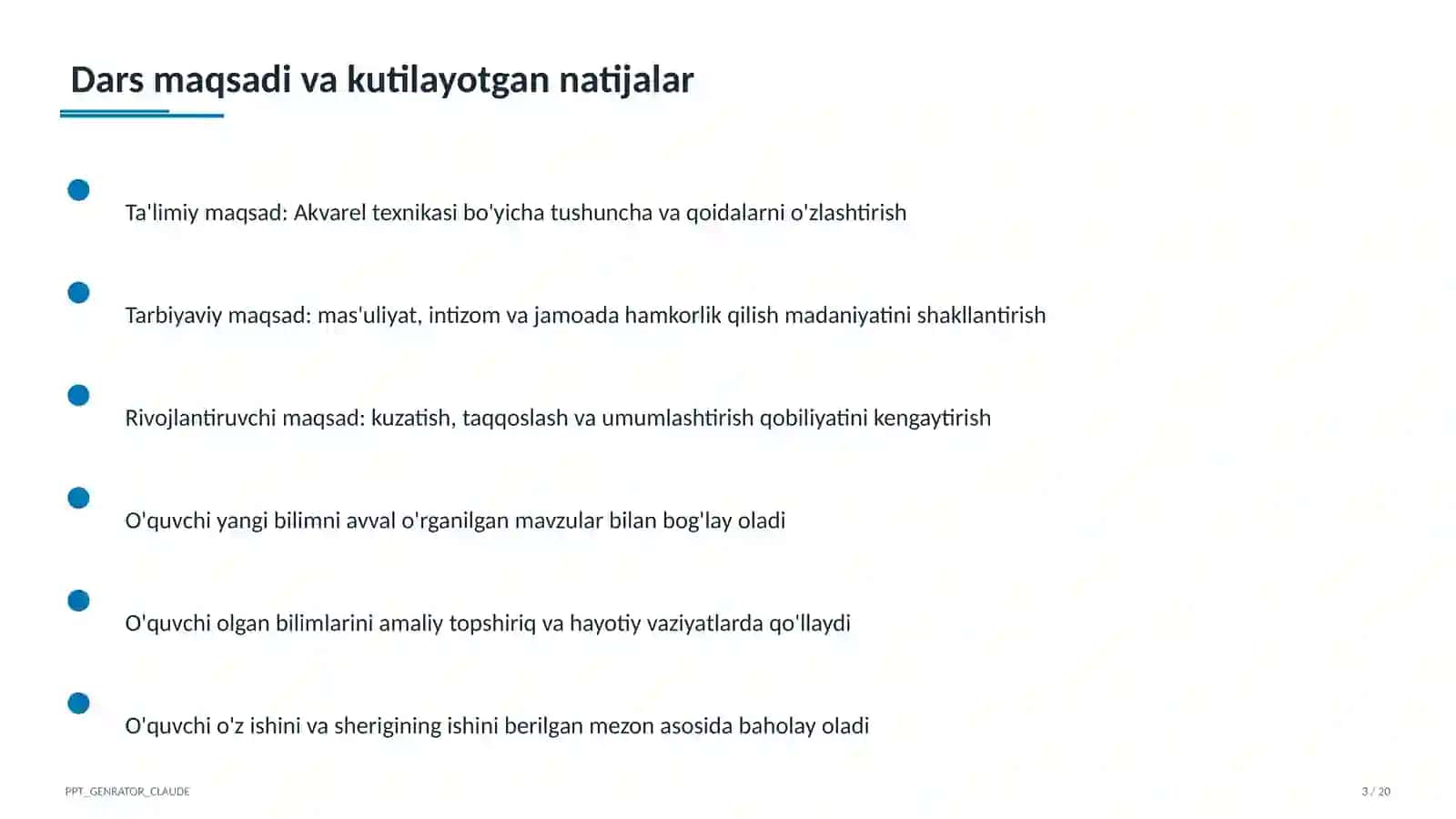 Akvarel texnikasi (5-sinf) 3