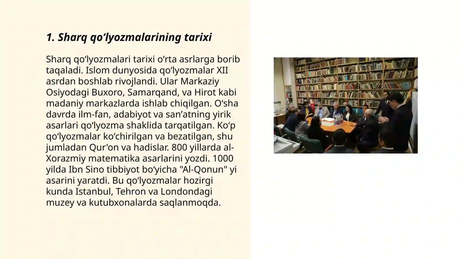 Sharq qoʻlyozmalarining tarixi 3
