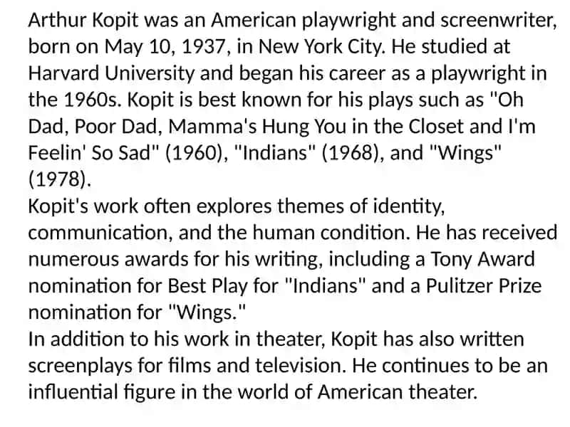 Arthur Kopit 3