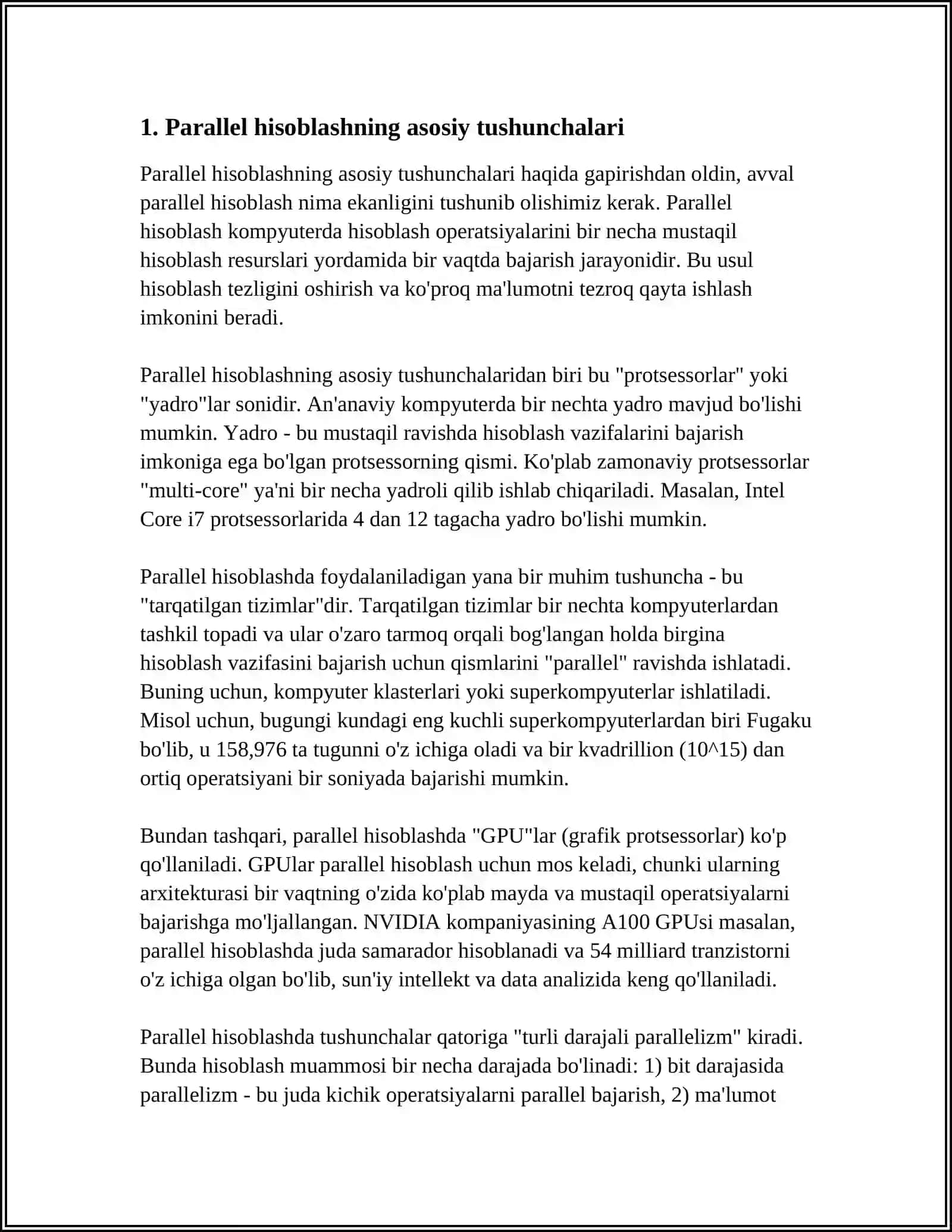 PARALLEL KOMPYUTERLARNING DASTURIY TA’MINOTI 3