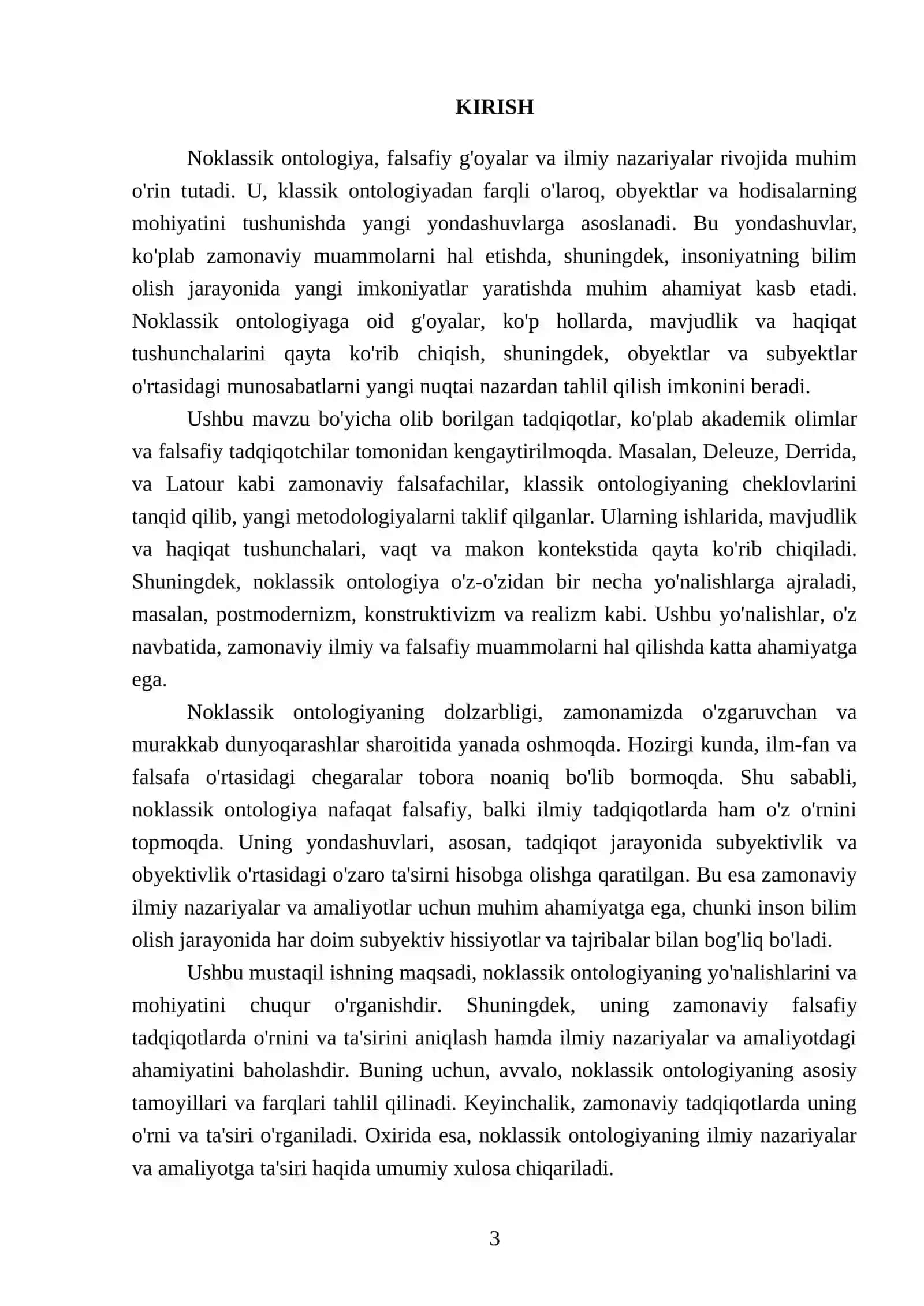 Noklassik ontologiyaning yoʼnalishlari va mohiyati 3