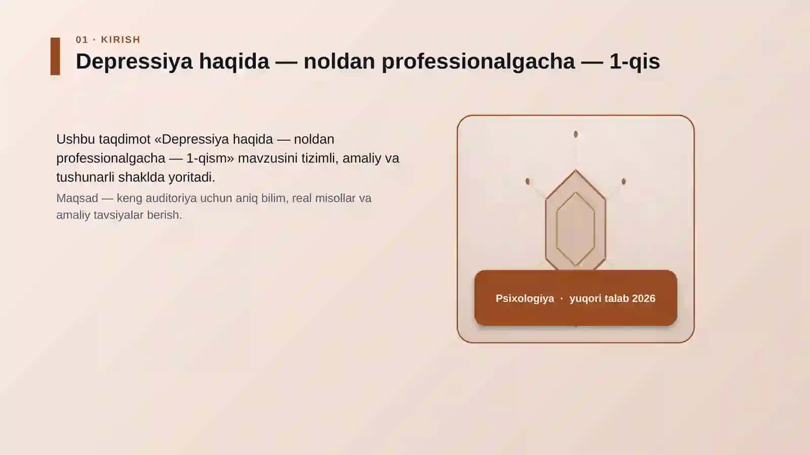 Depressiya haqida — noldan professionalgacha — 1-qism 3