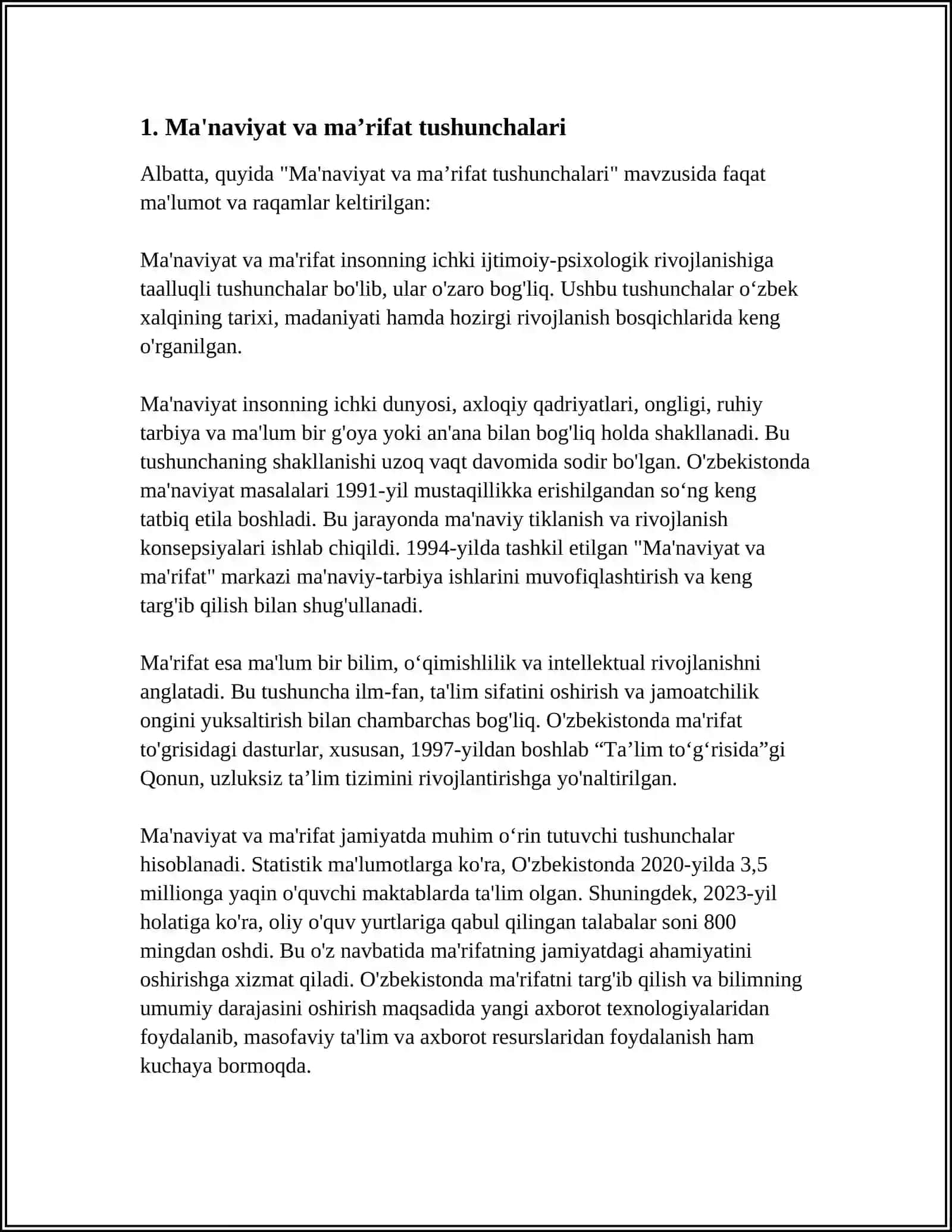 "MA'NAVIY TARBIYANING TARIXIY NAZARIY ASOSLARI " KURSINING MAQSAD VA VAZIFALARI 3