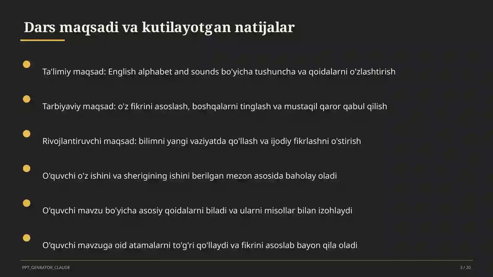 Ingliz tili (1– 11) — takrorlash darsi uchun 3