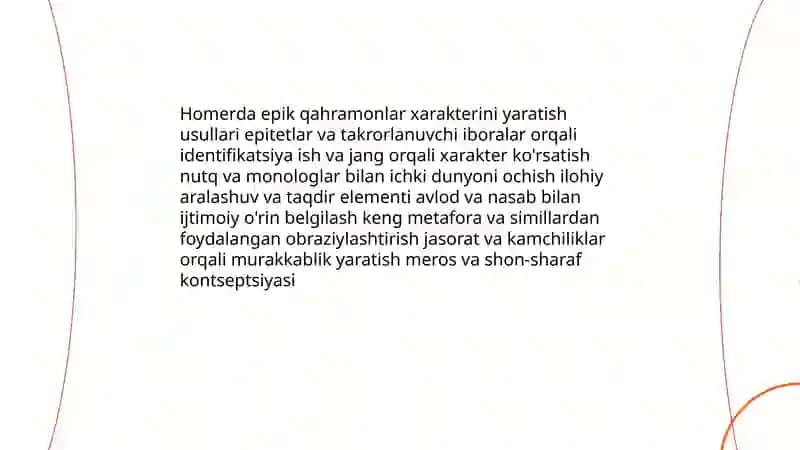 Homerning qahramonlar harakterini yaratish mahorati(,,Iliada’’va,,Odisseya’’dostonlari asosida) 3