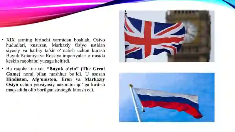 Rossiya va Buyuk Britaniya raqobati - "Buyuk o'yin" 3