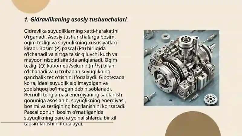 Gidravlika haqida dastlabki ma'lumotlar bilan tanishish 3