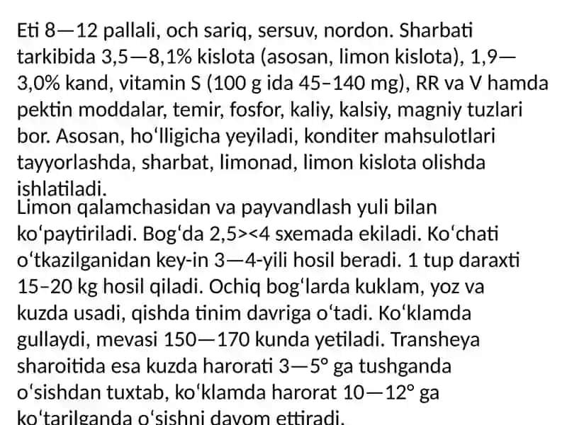 Limon koʻchatini yetishtirish 3