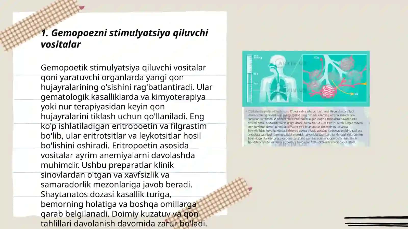 Qon tizimiga tasir qiladigan vostilar gemopoezga tasir qiluvchi vositalar 3