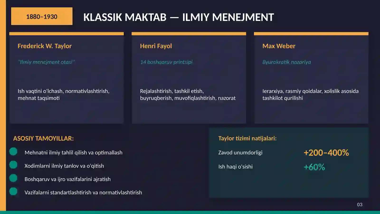 MENEJMENT NAZARIYASI | ILMIY TAHLIL 3