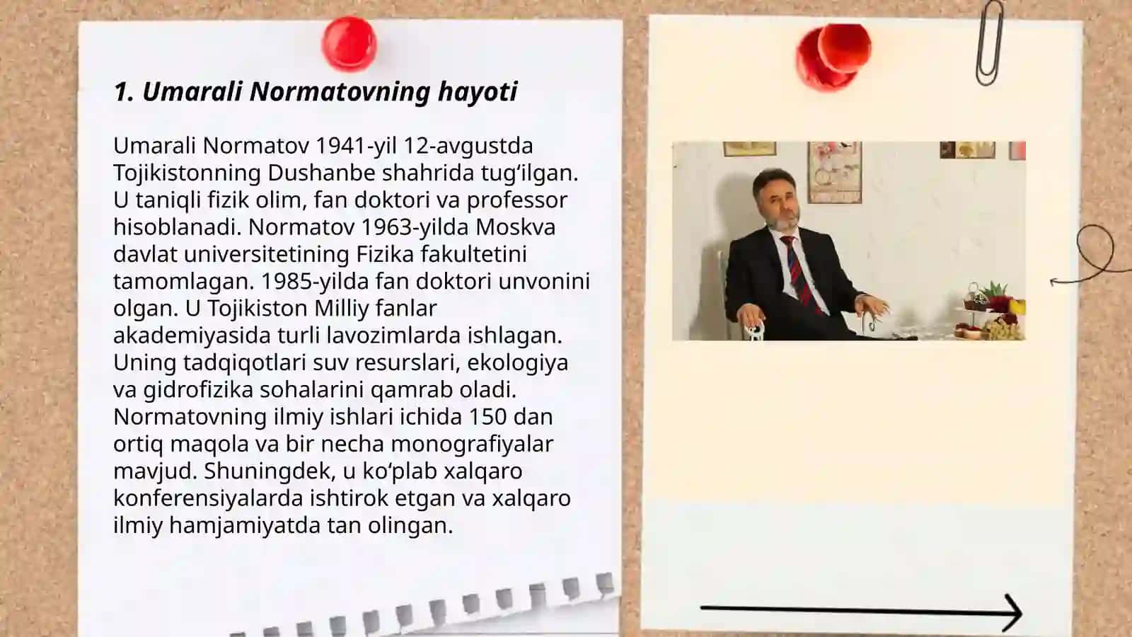 Umarali Normatov va qahhorshunoslik fani 3