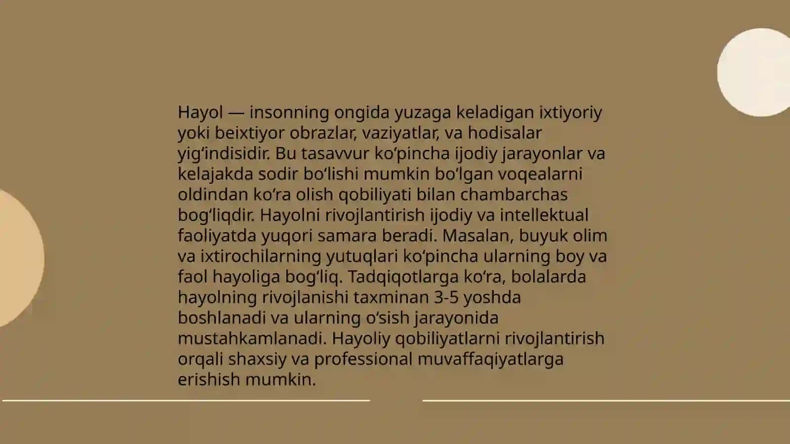 Hayol haqida tushuncha va uning turlari 3