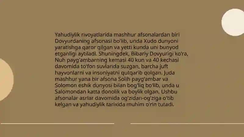 Yahudiylik dini afsona va rivoyatlari 3