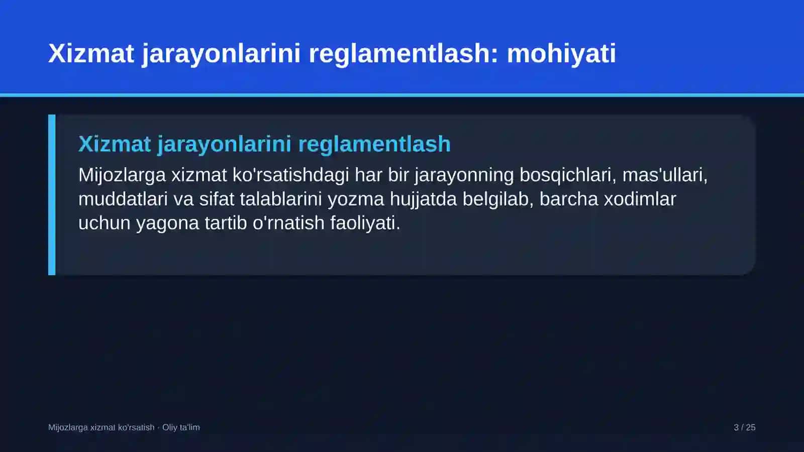 ekologik monitoring laboratoriyalarida xizmat ko'rsatish jarayonlarini reglamentlash 3171 3