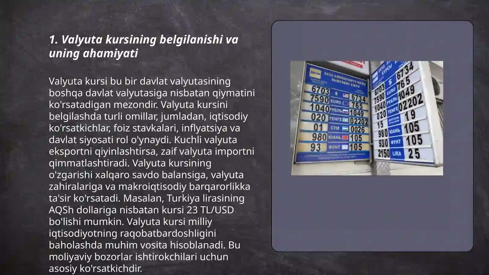 Valyuta kursi, tõlov balansi va uning taqchilligi 3