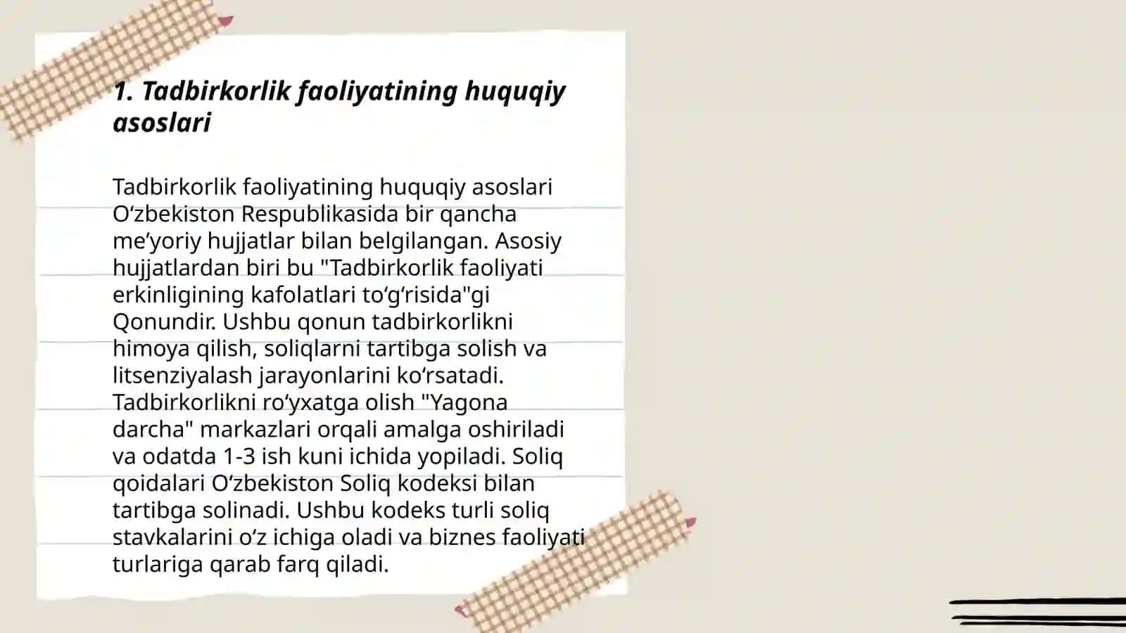 Tadbirkorlik faoliyati bilan shug'ullanadigan jismoniy shaxslarni soliqqa tortishning xususiyatlari 3