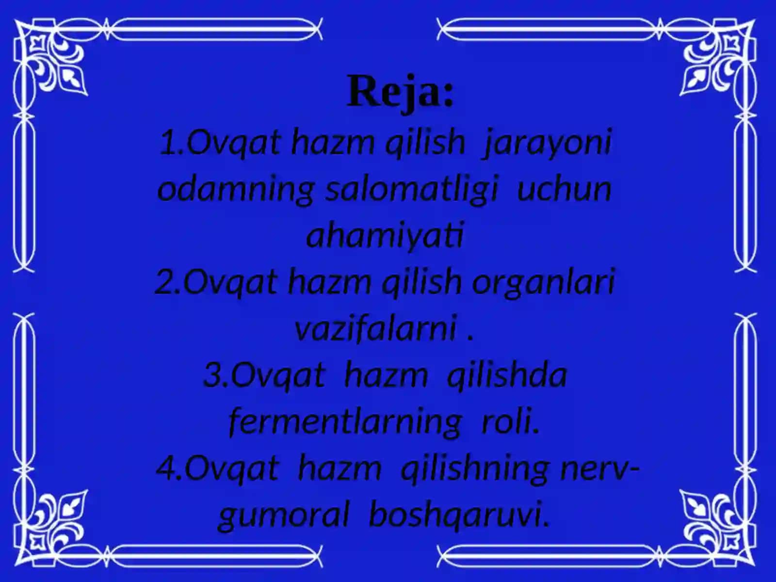 Ovqat hazm qilish organlari sistemasi 3