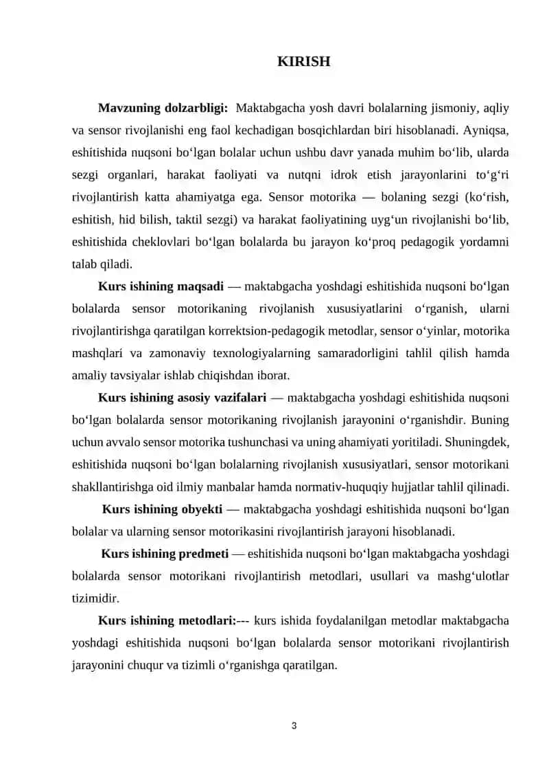 Maktabgacha yoshdagi eshitishida nuqsoni bo`lgan bolalarda sensor motorikani rivojlantirish 3