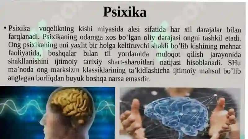 Ongning rivojlanishi 3