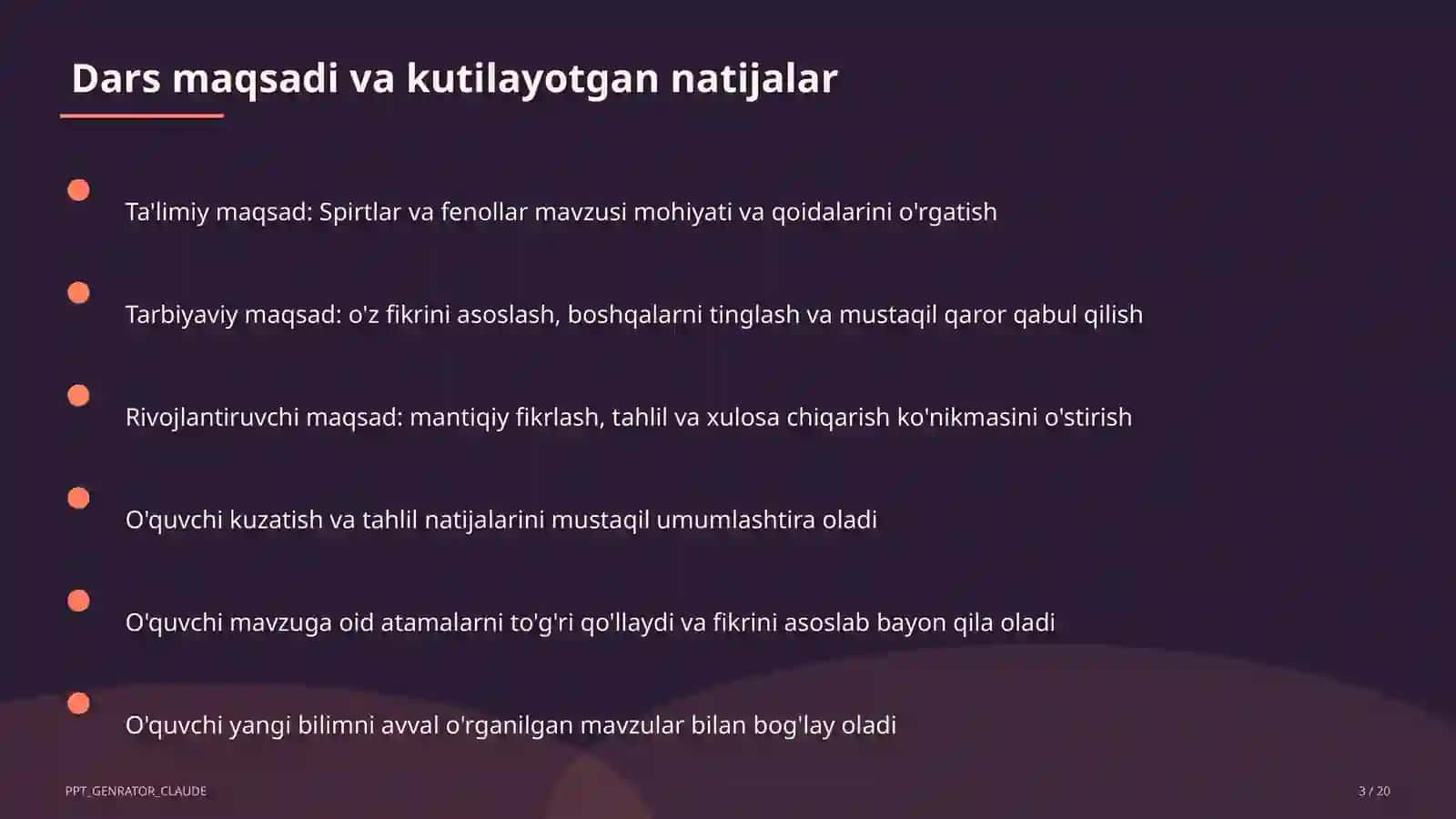 Spirtlar va fenollar (10-sinf) 3