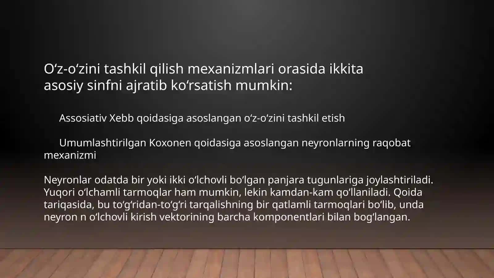 Koxonet neyron tarmog'i 3