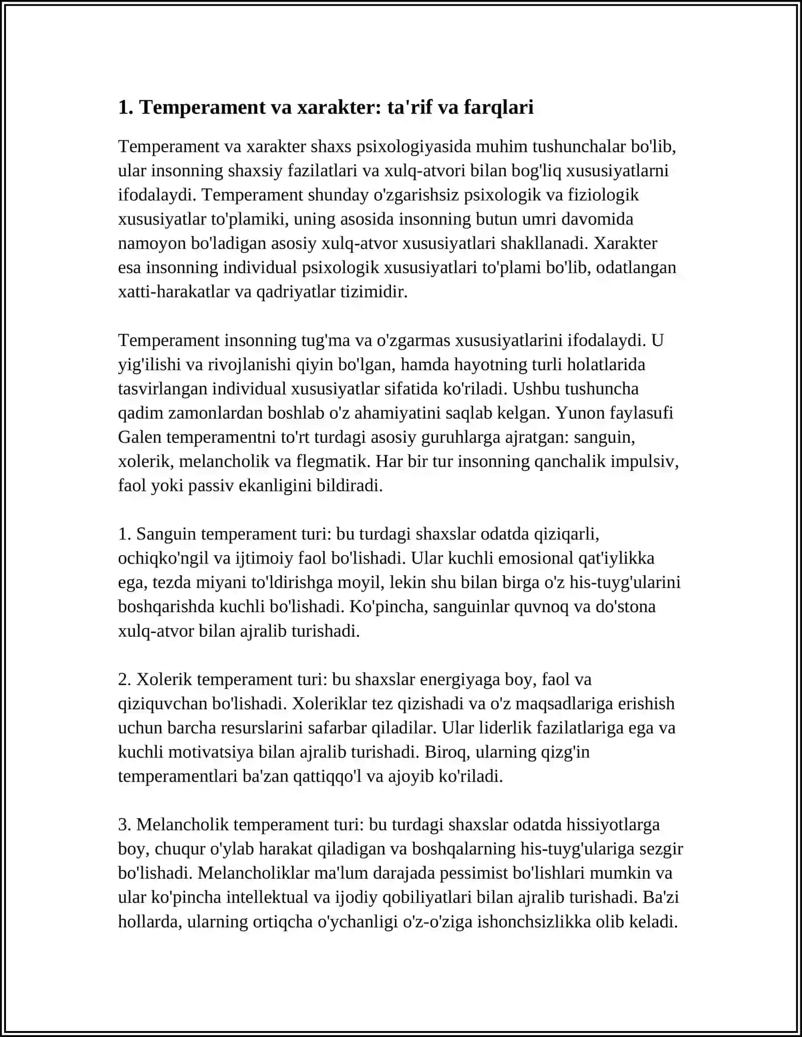 TEMPERAMENT VA HARAKTER 3