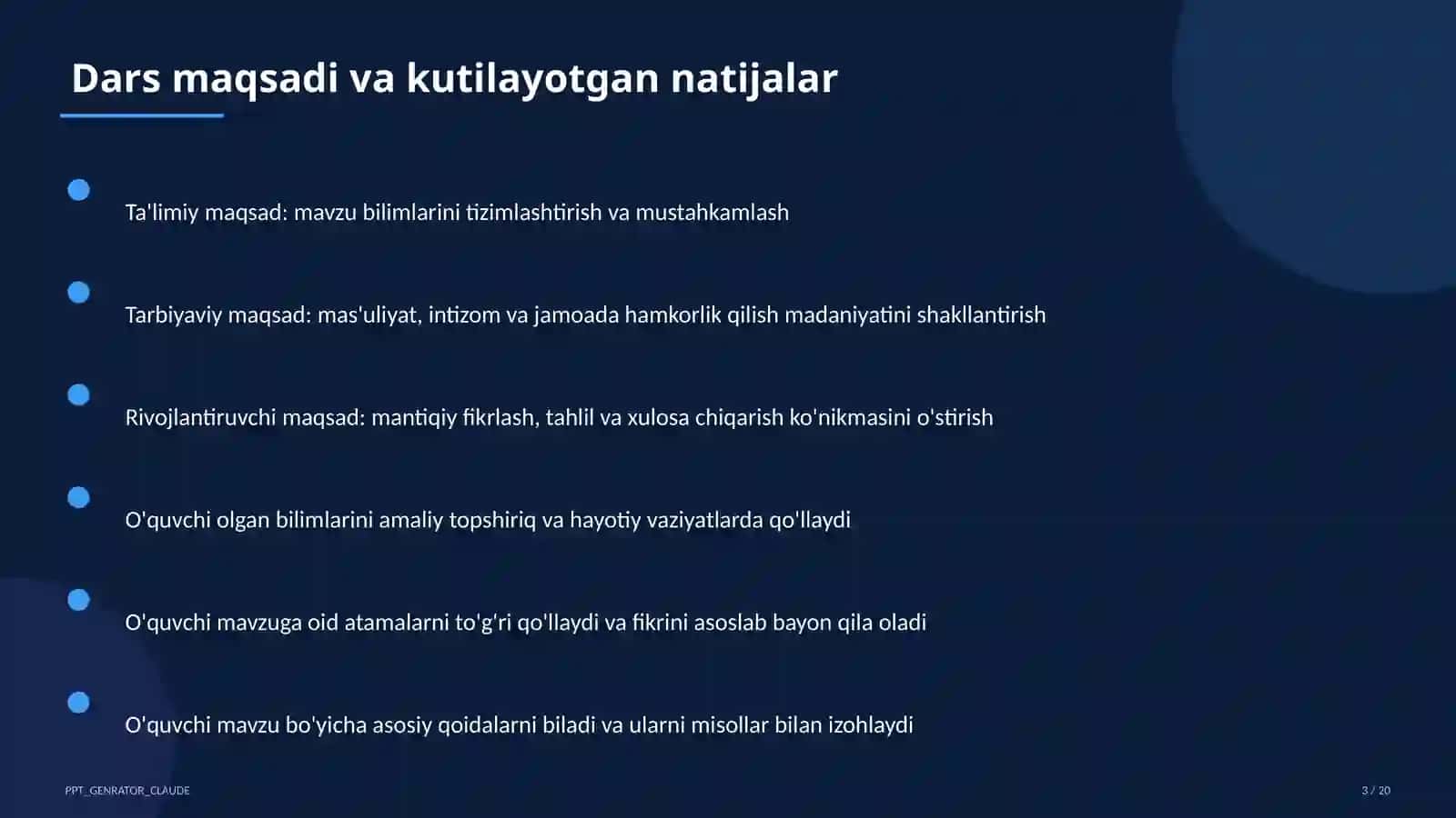 Algebra (7–11) — mustaqil o'rganish uchun 3