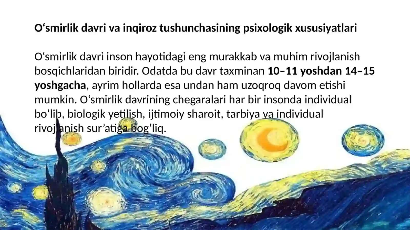 O‘smirlik davri inqirozi va uning psixologik, psixofiziologik sabablari 3