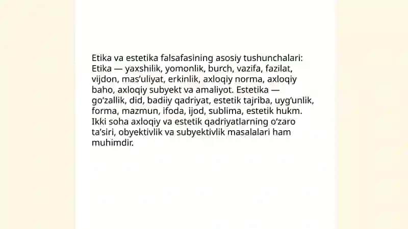 Etika va estetika Falsafasi 3