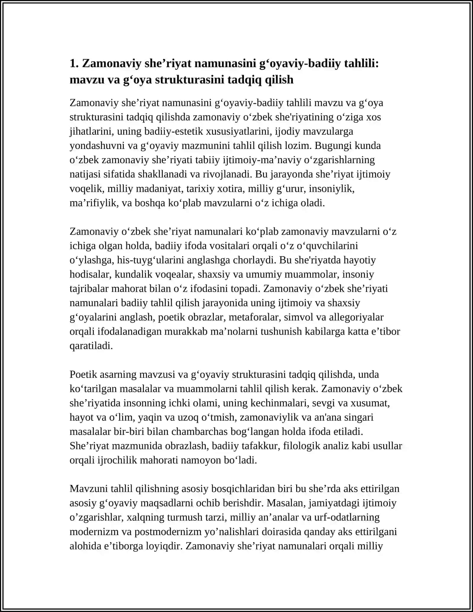 ZAMONAVIY SHE’RIYAT NAMUNASINI ĞOYAVIY-BADIIY TAHLILI 3