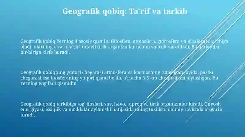 Geografik qobiqning gorizantal va vertikal tuzilishi 3
