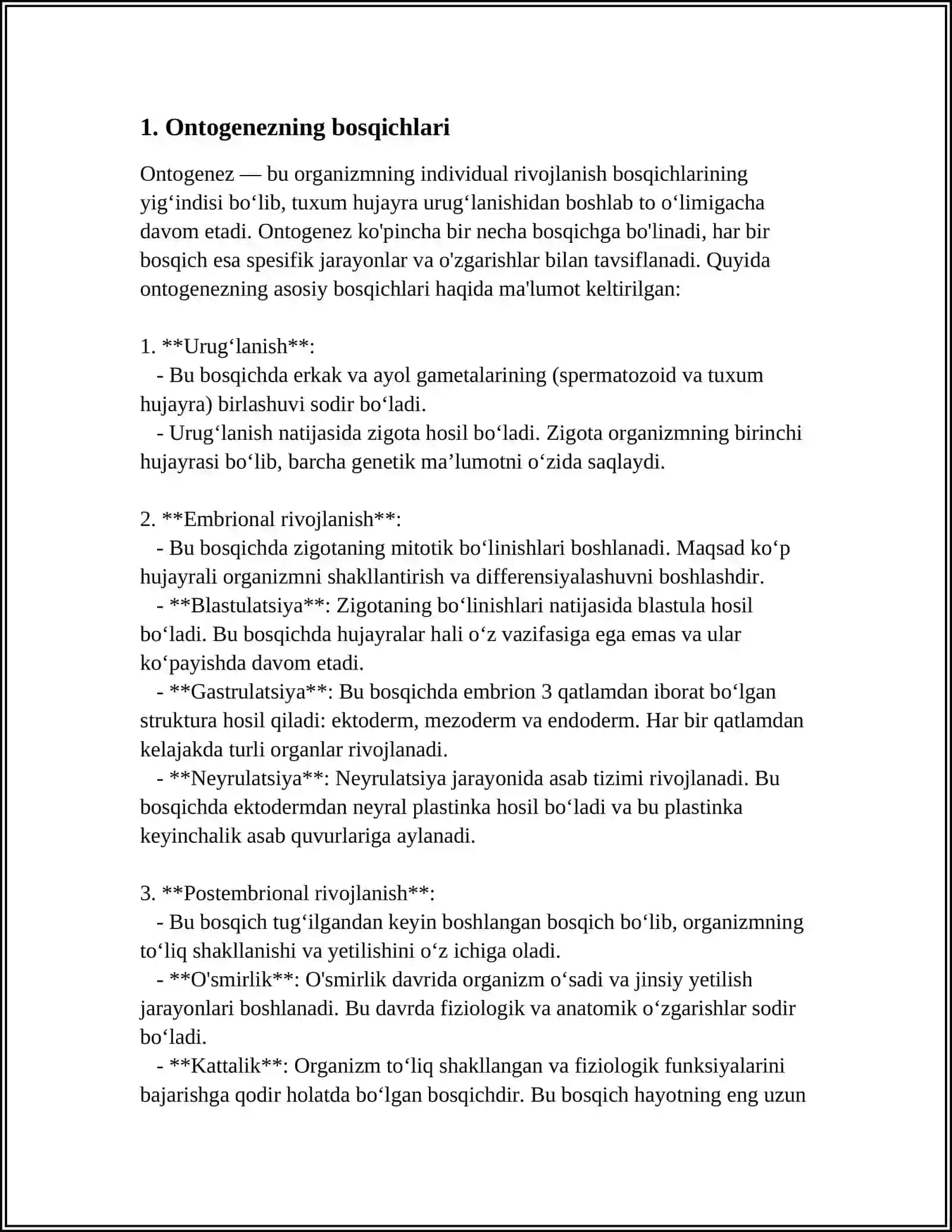 ONTOGENEZ RIVOJLANISH 3