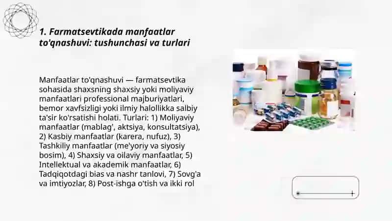 Farmatsevtikada manfaatlar to'qnashuvi 3