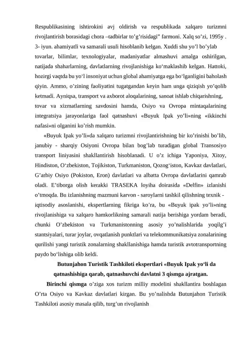 Buyuk Ipak yo’li turizmi 3