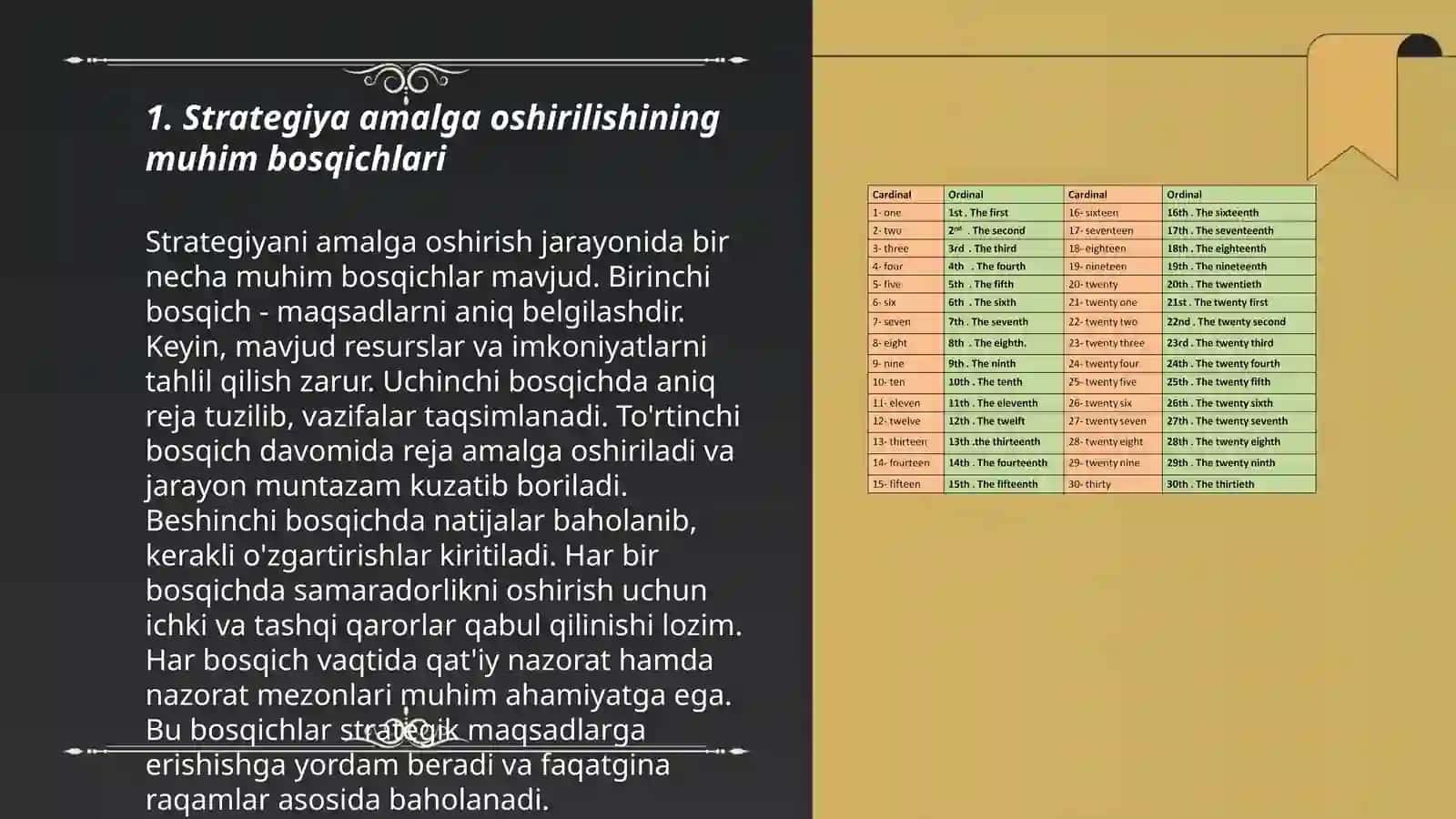 Strategiyaning amalga oshishining tahlili 3