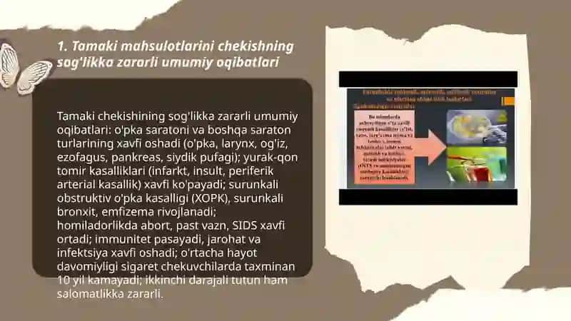 Tamaki Mahsulotlarini Chekishning Oqibatlari va Uni Oldini Olish Chora-tadbirlari 3