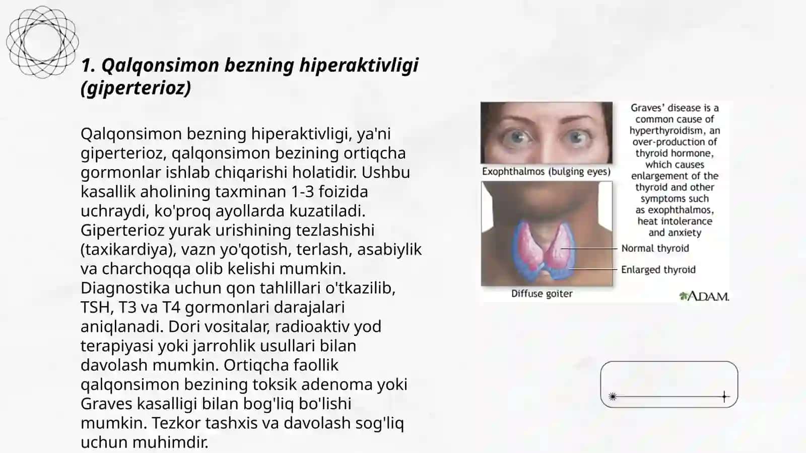 Qalqonsimon bezning hiperaktivligi (giperterioz) 3