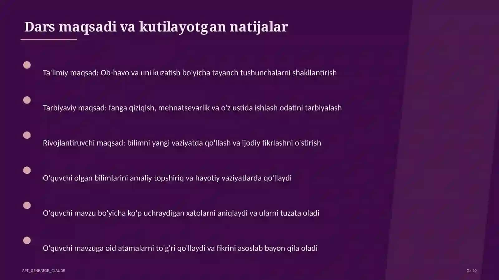 Tabiatshunoslik (1–4) — o'qituvchilar uchun 3