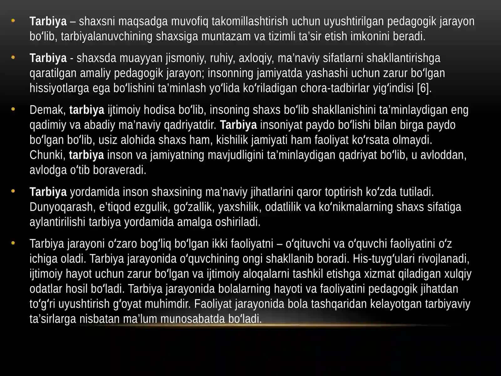 Tarbiya jarayonining mohiyati va mazmuni 3