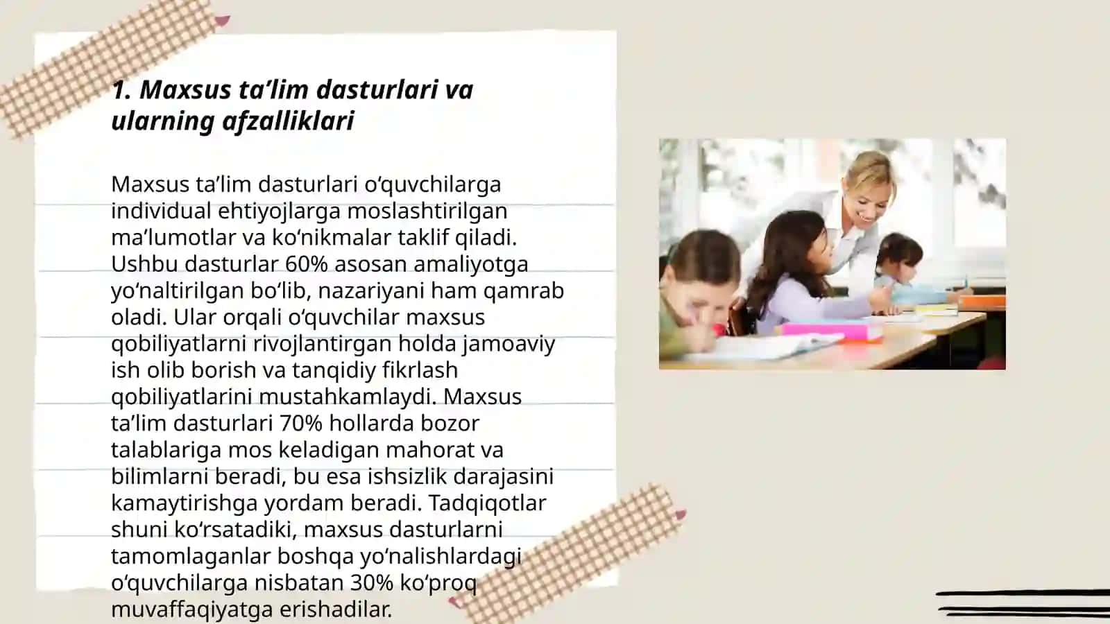 Alohida taʼlimga ehtiyoji bor bolalar taʼlim-tarbiyasini tashkil qilish masalalari 3