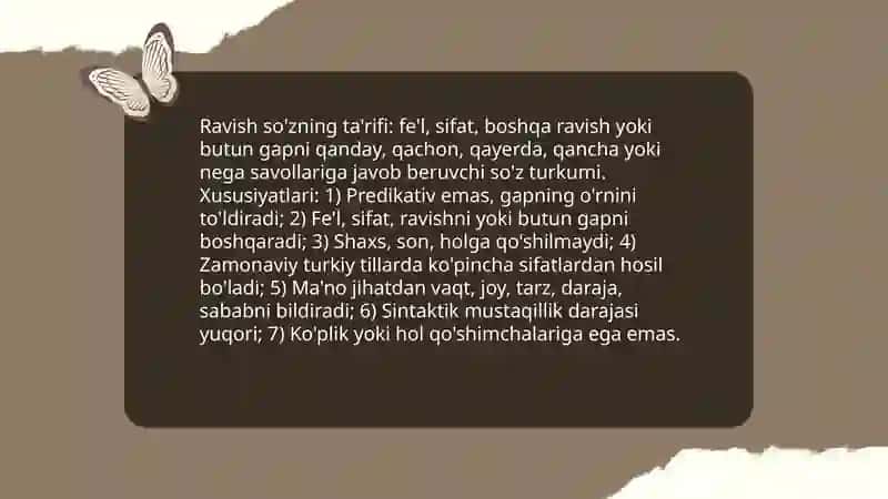 Ravish so'z turkumi 3