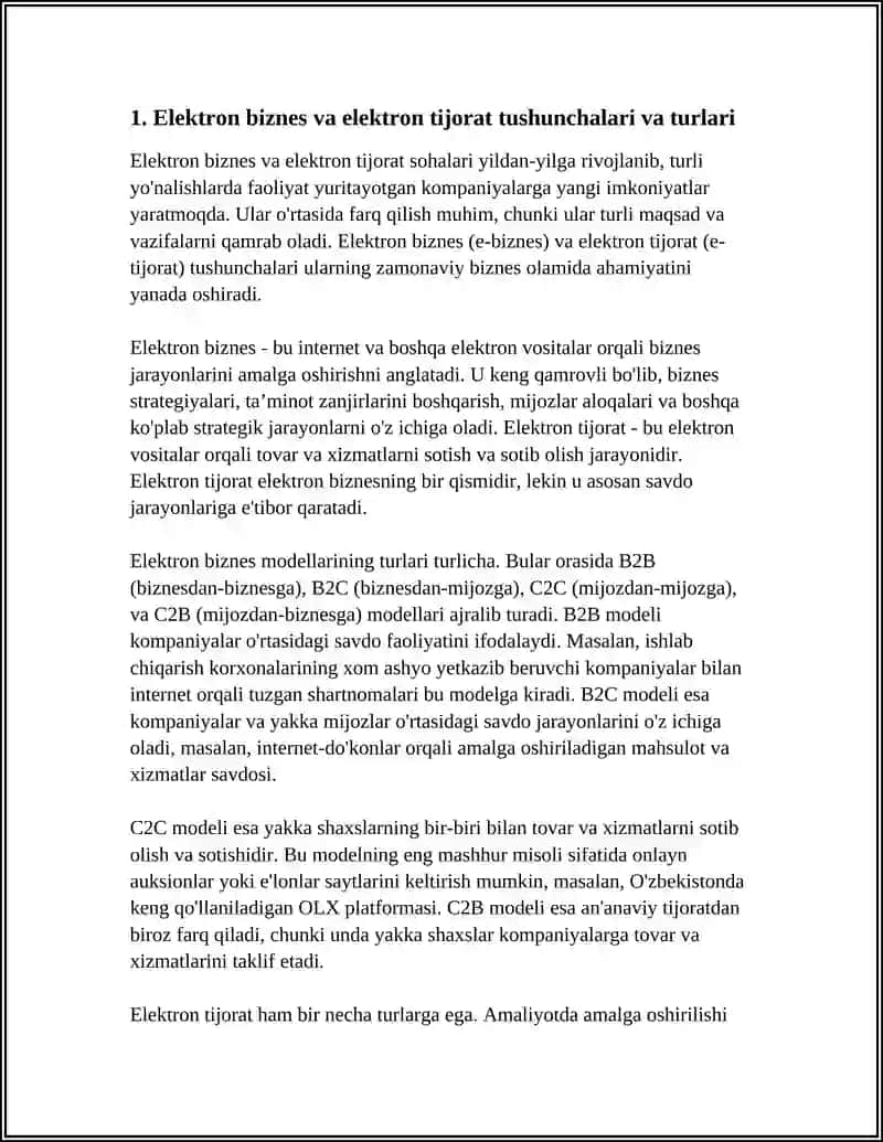 ELEKTRON BIZNES VA ELEKTRON TIJORAT MODELLAR 3