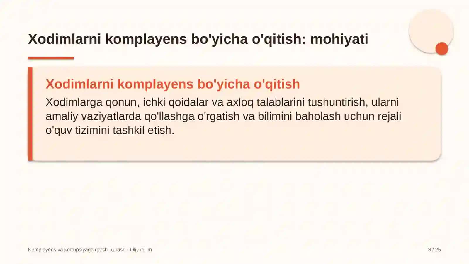 manzarali daraxt ko'chatxonalarida xodimlarni komplayens bo'yicha o'qitish 2122 3